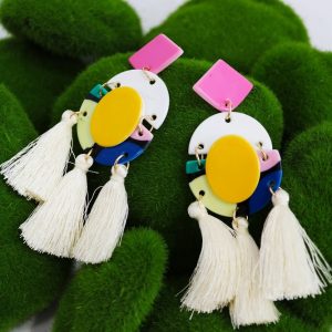 Pendientes Puzzle Flecos