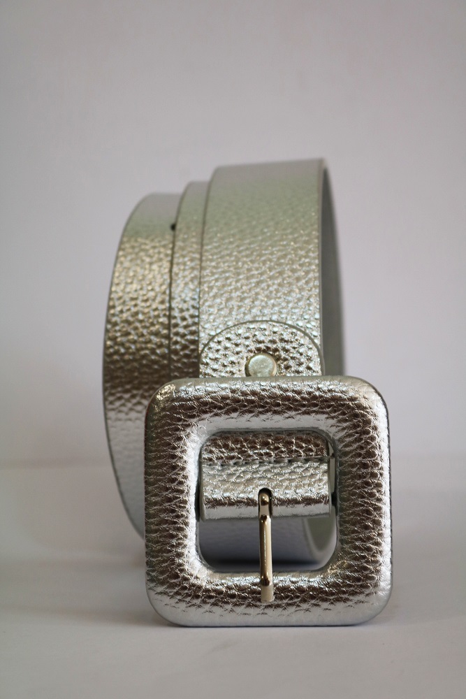 Cinturón Metalizado Plata