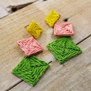 Pendientes Rombos Tricolor