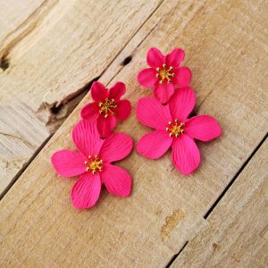 Pendientes Flor Fluor