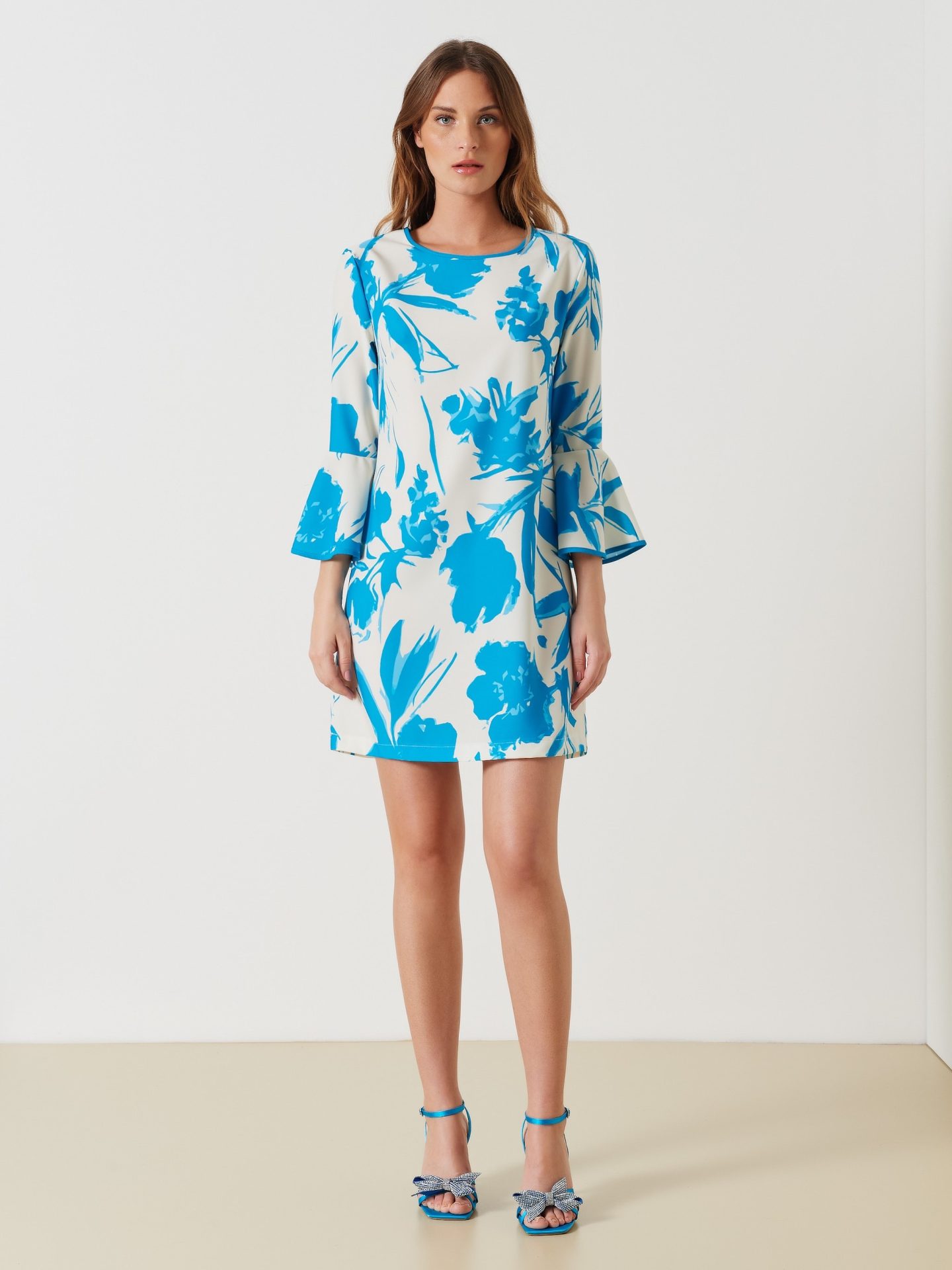 VESTIDO ESTAMPADO TURQUESA - Imagen 3