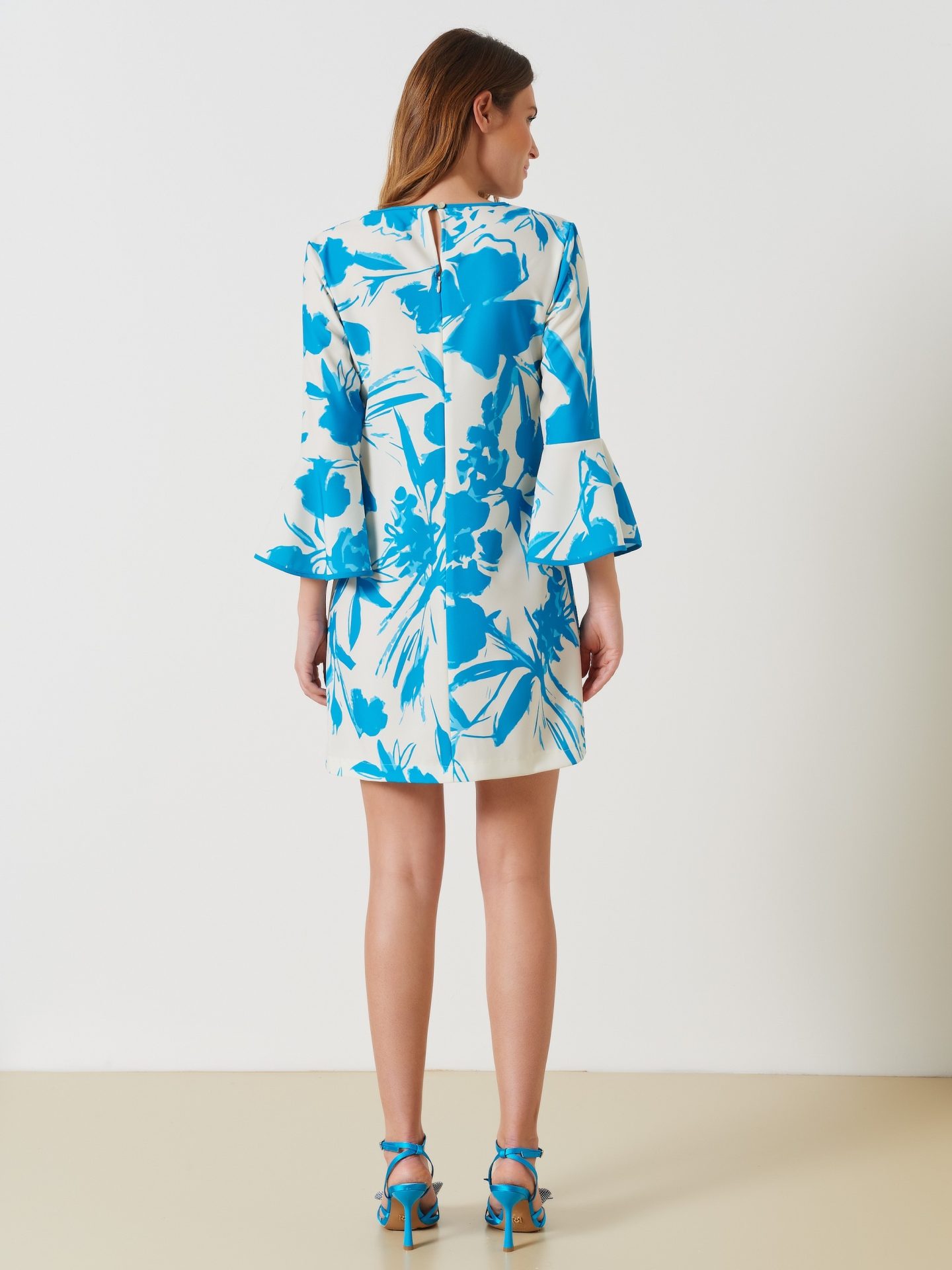 VESTIDO ESTAMPADO TURQUESA - Imagen 5