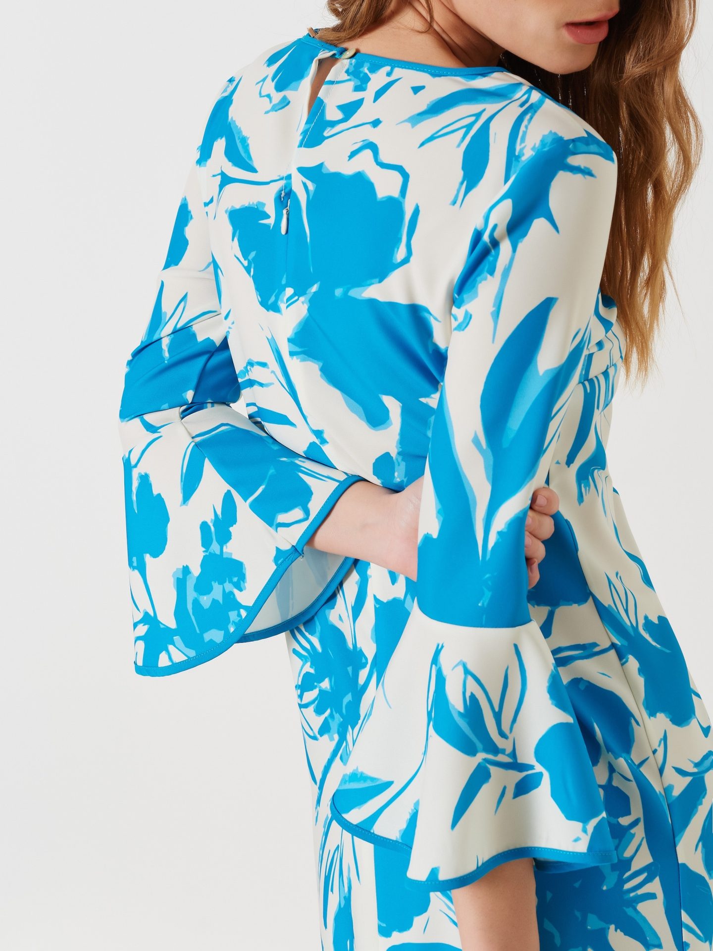 VESTIDO ESTAMPADO TURQUESA - Imagen 4