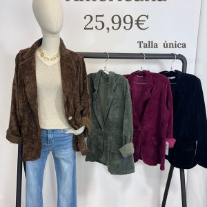 Americana tejido aterciopelado