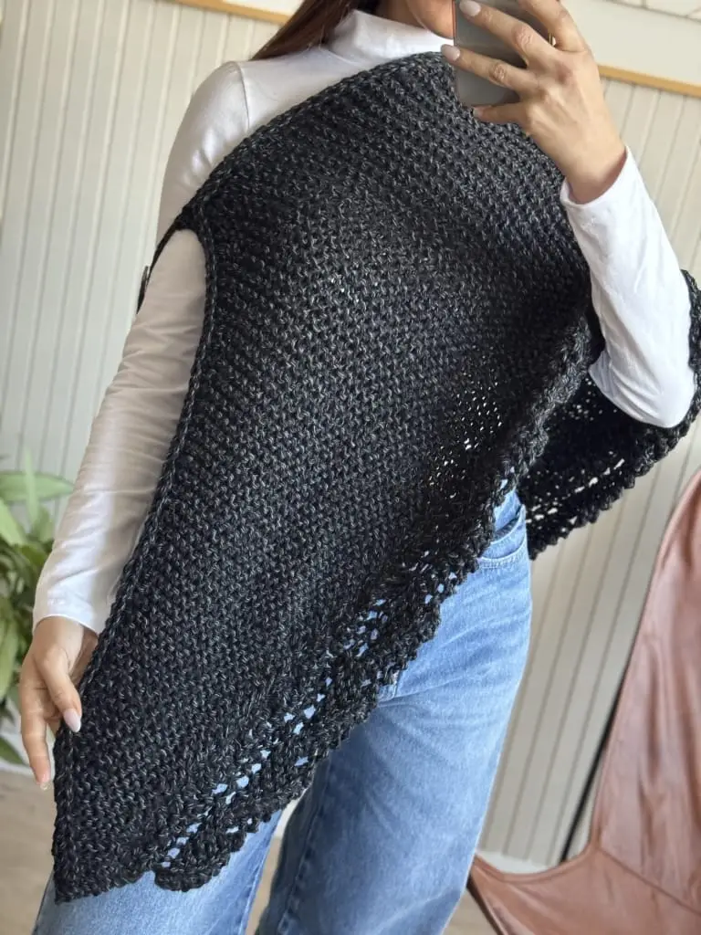 PONCHO CALAFATE NEGRO - Imagen 4