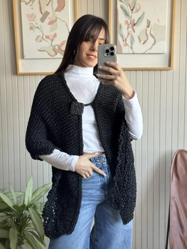 PONCHO CALAFATE NEGRO