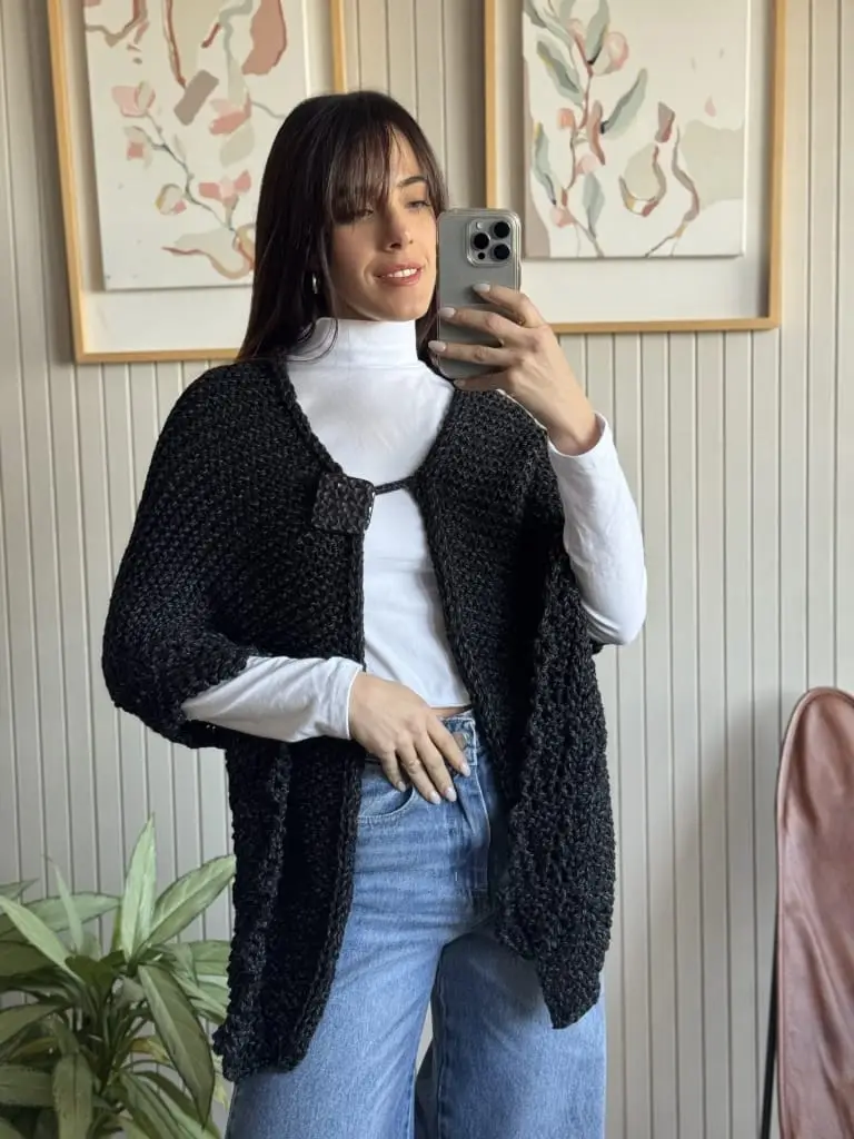 PONCHO CALAFATE NEGRO - Imagen 2