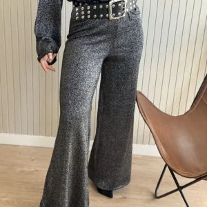 PANTALON LUREX PLATA