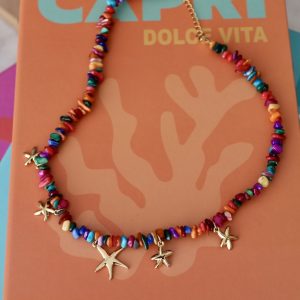Gargantilla Piedras Colores Estrellas