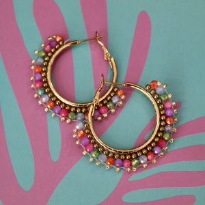 Aros Dorados Multicolores