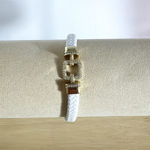 Pulsera Cuero Blanca