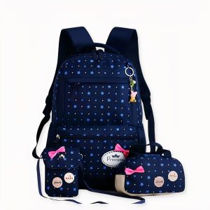 Mochila y accesorios a juego con estrellas para niñas