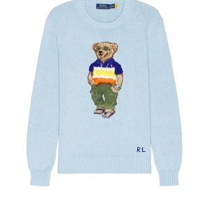 Sweater Cab. -Lscnbchbear–Ocean Pearl Blue Polo Ralph Lauren