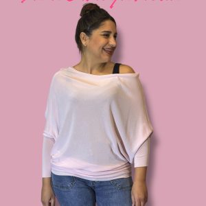 Blusa de Hilo Fino Paloma – color rosa – Talla Única 36-42