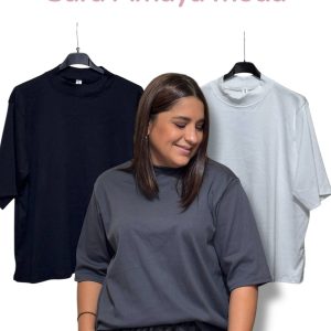 Camiseta SARA cuello perkin de algodón