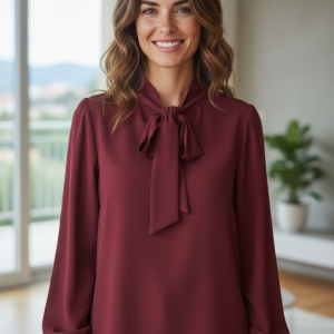 Camisa gasa burdeos TALLA 36/44