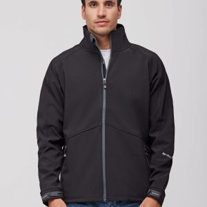 Chaqueta softshell hombre lisa velcro en puños.
