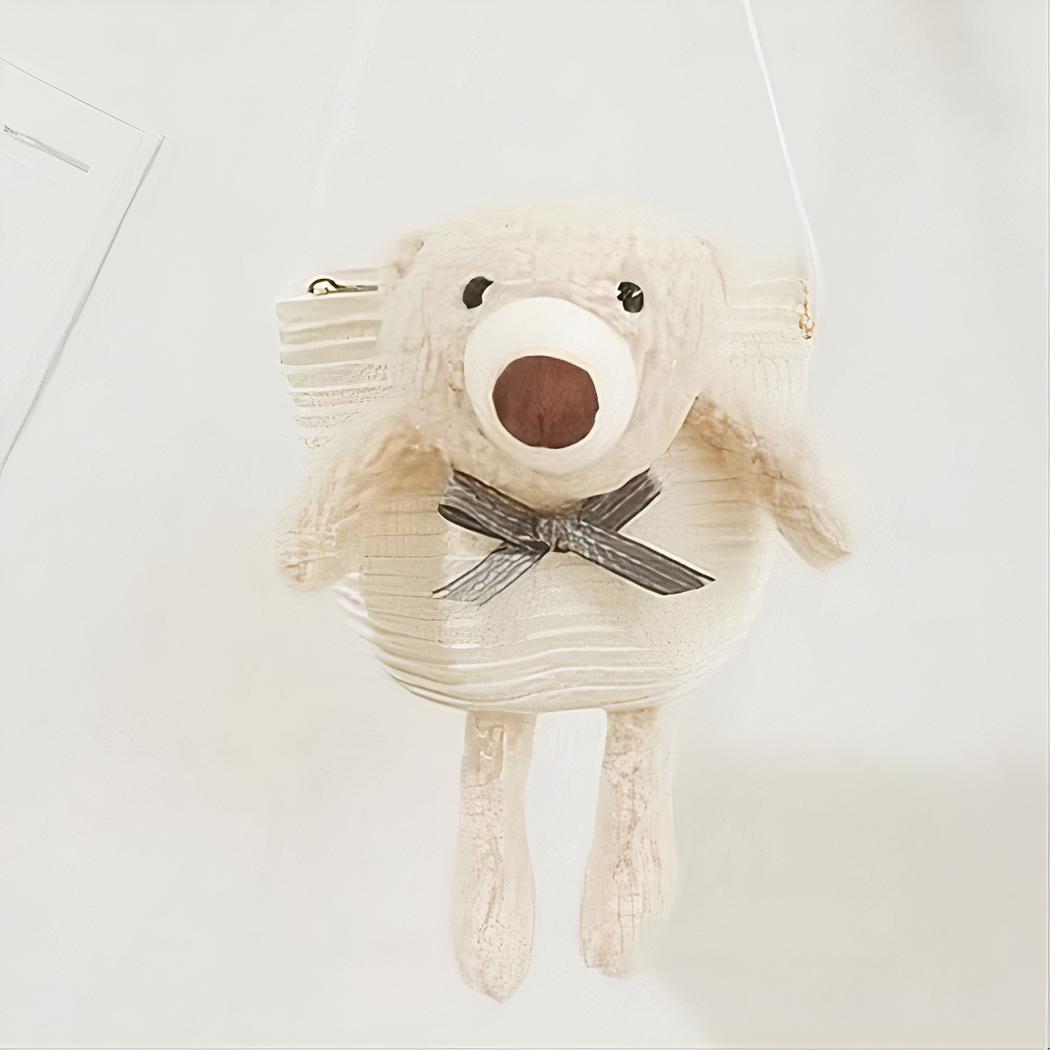 Bolso bandolera de paja de colores con osito de peluche - Imagen 9