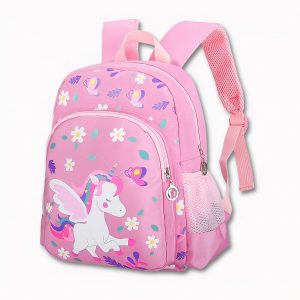 Mochila unicornio con flores