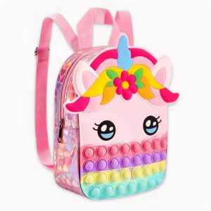 Mochila unicornio con Pop it