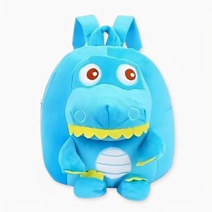 Mochila dinosaurio de forro polar azul