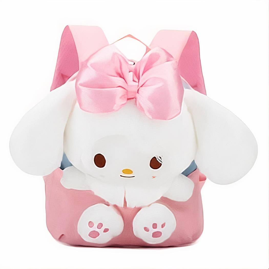 Bonita mochila con peluche de conejito incorporado - Imagen 3