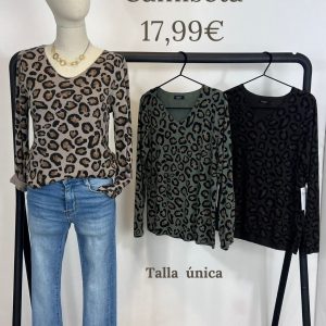 Camiseta punto de animal print