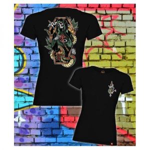 CAMISETA CHICA ENTALLADA BLOODSHEDS “PARCA”