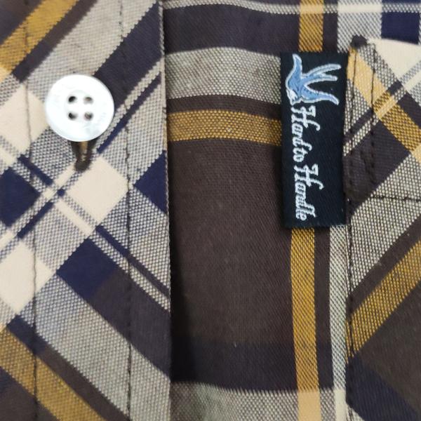 CAMISA CUADRO MARRÓN Y BURDEOS DE MUJER MANGA CORTA HARD TO HANDLE - Imagen 3