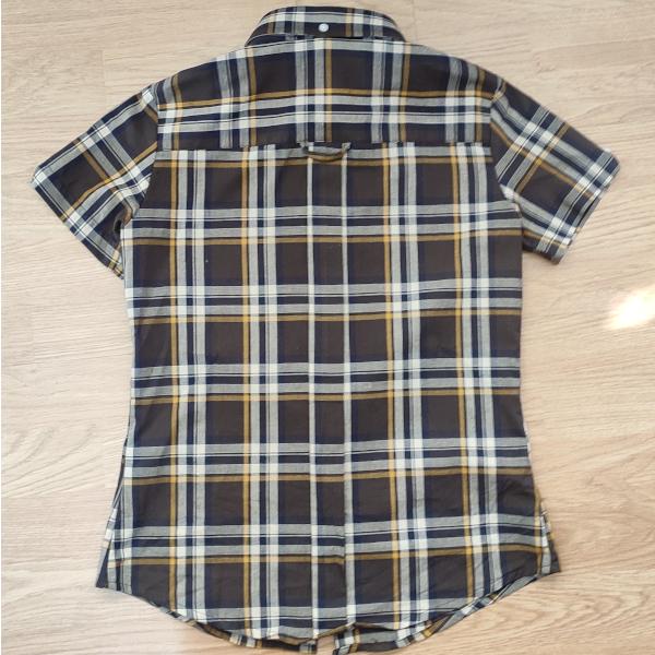 CAMISA CUADRO MARRÓN Y BURDEOS DE MUJER MANGA CORTA HARD TO HANDLE - Imagen 2