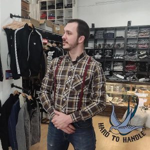 CAMISA CUADRO MARRÓN Y BURDEOS DE MANGA LARGA HARD TO HANDLE