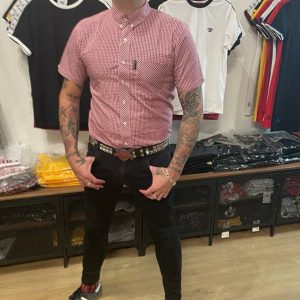 CAMISA CUADROS ROJOS VICHY MANGA CORTA HARD TO HANDLE