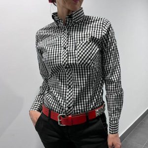 CAMISA VICHY DE MUJER MANGA LARGA HARD TO HANDLE