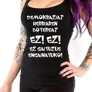 Camiseta Tirantes Demokrazia Chica