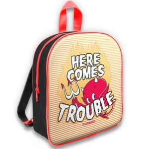 MOCHILA INFANTIL HERE COME TROUBLE AMARILLA