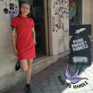 VESTIDO POLO ROJO DETALLE NEGRO HTH